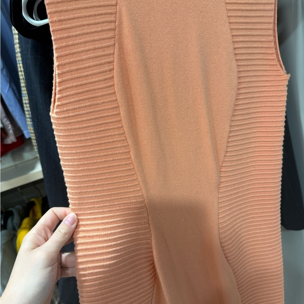 JLUXLABEL Peach Ribbed Midi Dress - Picture 2 of 4